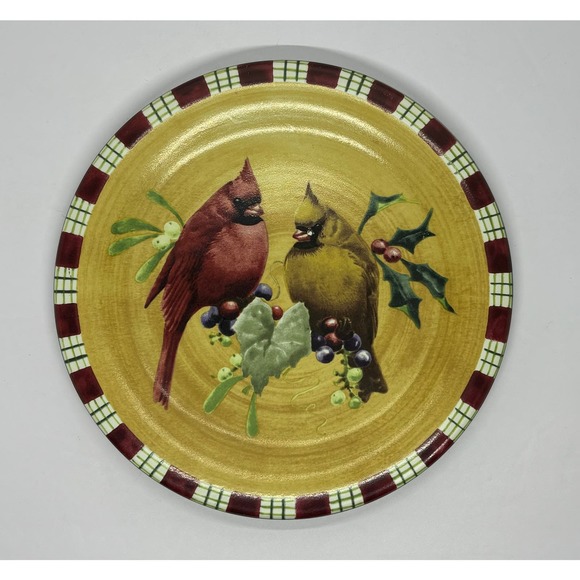Lenox Winter Greetings Cardinal Everyday Salad Plate Catherine McClung New - Picture 1 of 2